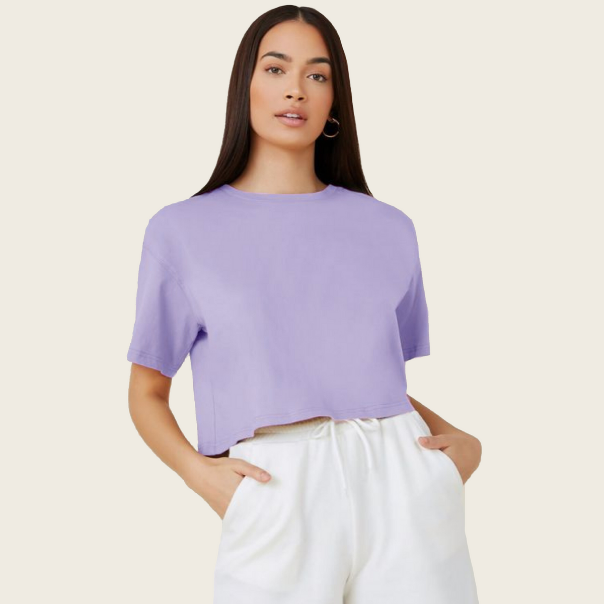 Shop Lavender Crop top for Women – thegallopstore